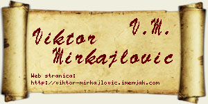 Viktor Mirkajlović vizit kartica